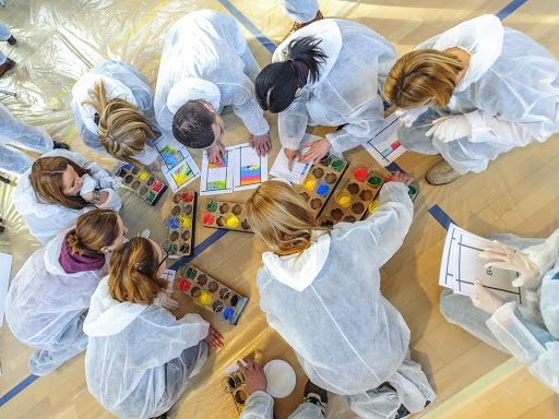 Team der maler sammen