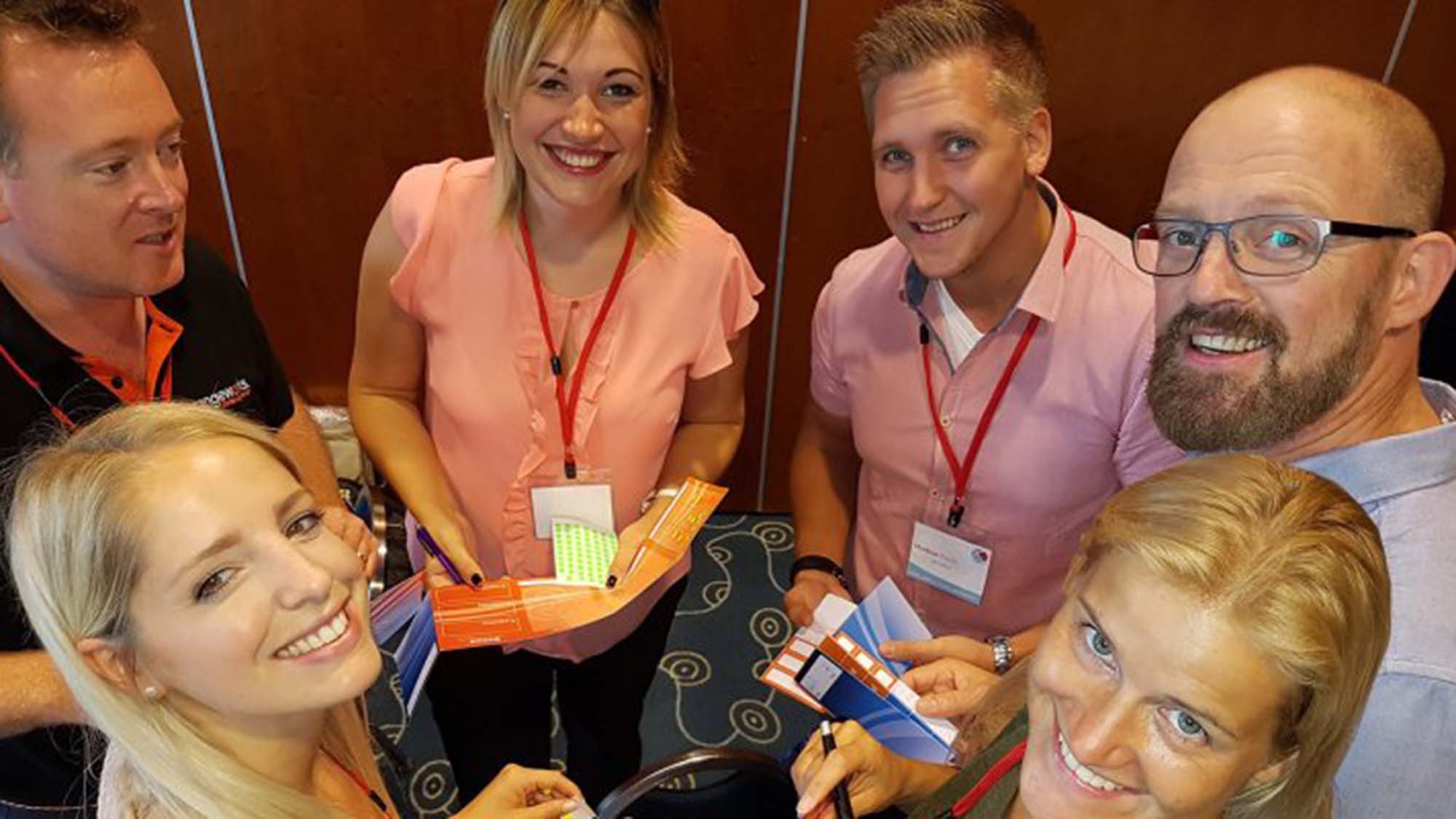 Villed af gruppe på teambuilding